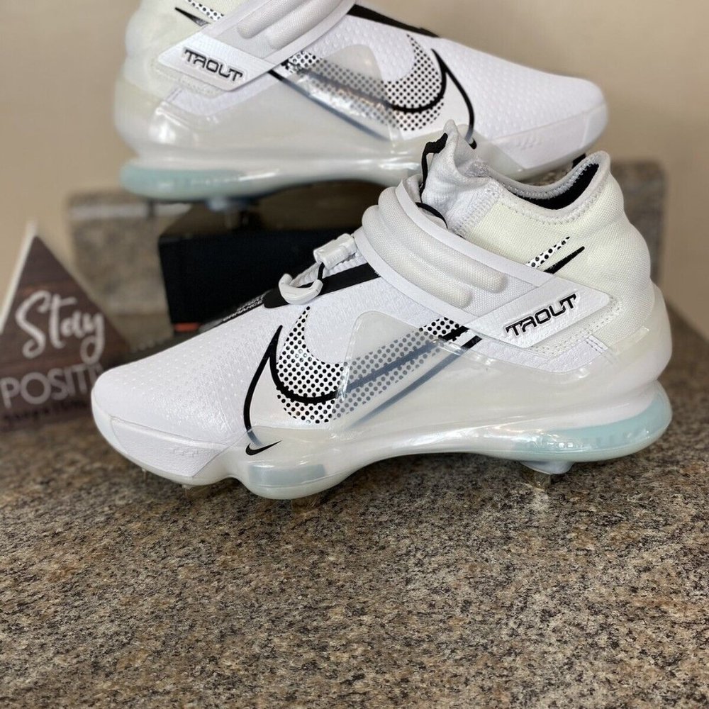 ✅ Nike Force Zoom Trout 7 White Black Baseball Cleats CI3134-102 Men Size‎ 13.5